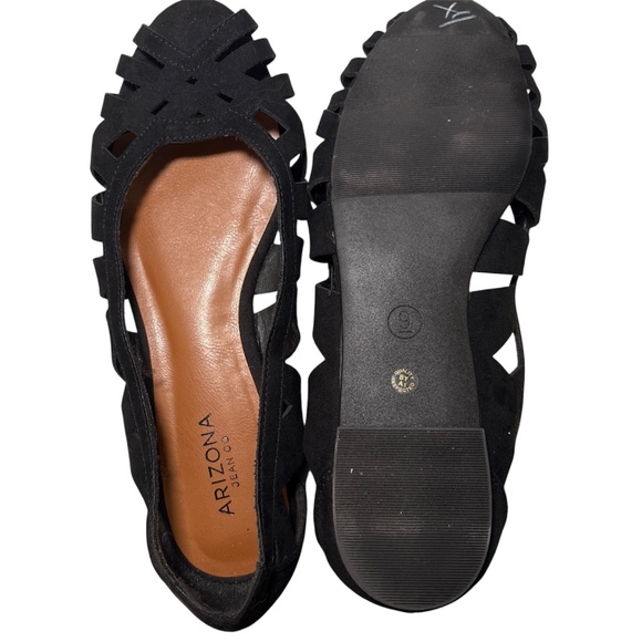 Arizona Jean Company Women's Ballet Flat Sandal Black Suede Size 9 Slip On - Picture 4 of 5